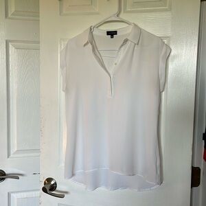 White cap sleeve blouse